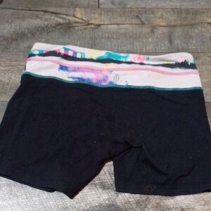 lululemon athletica Black and Multicolor Athletic Shorts